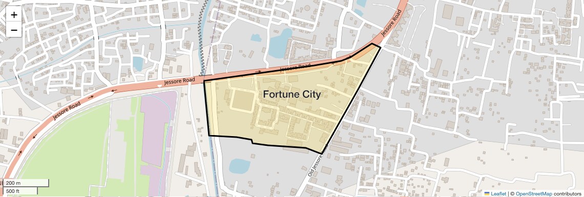 Location Map of Fortune City, Kolkata