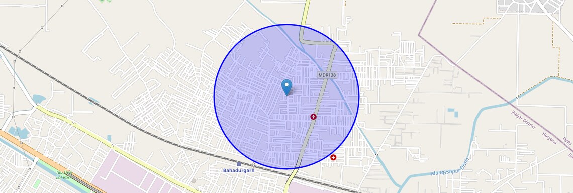 Location Map of Friends Colony, Bahadurgarh