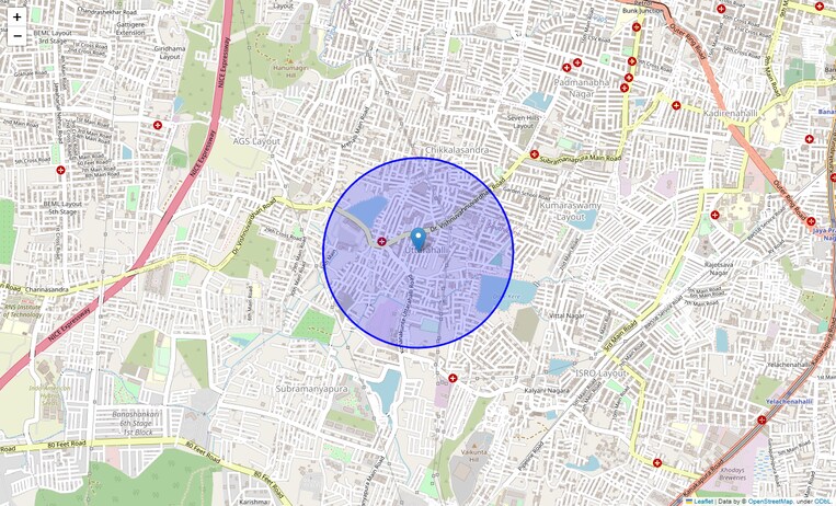 Location Map of Friends Colony