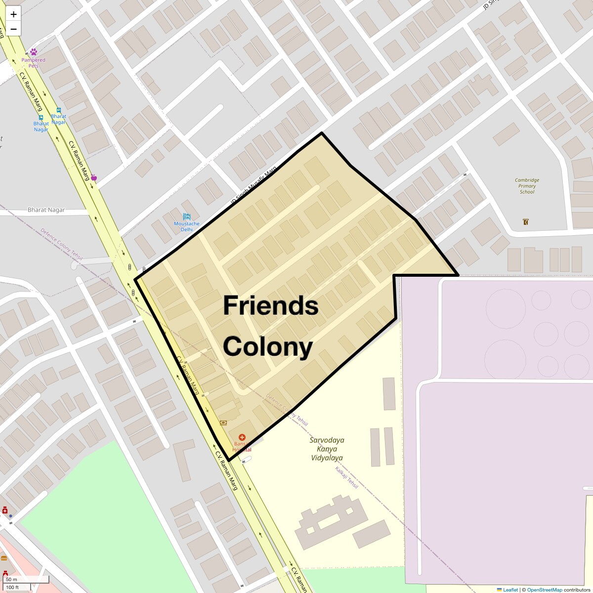 Check Time Travel of Friends Colony, Delhi