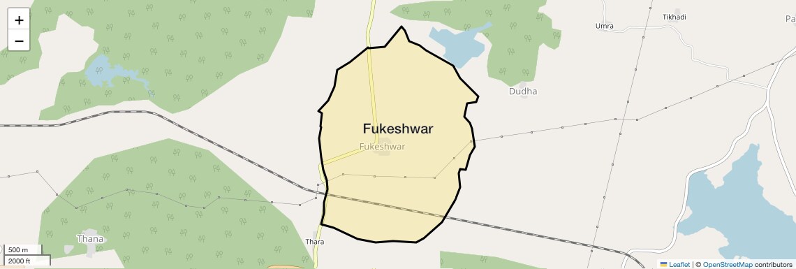 Location Map of Fukeshwar, Nagpur