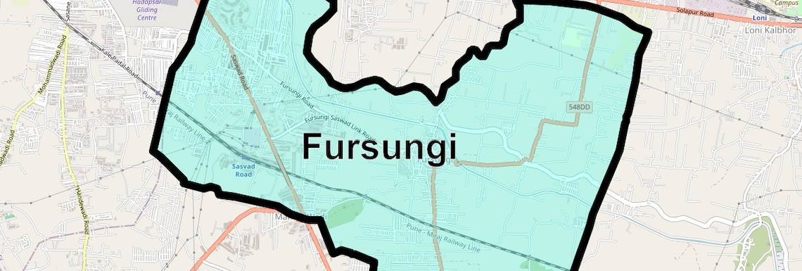 Location Map of Fursungi, Pune