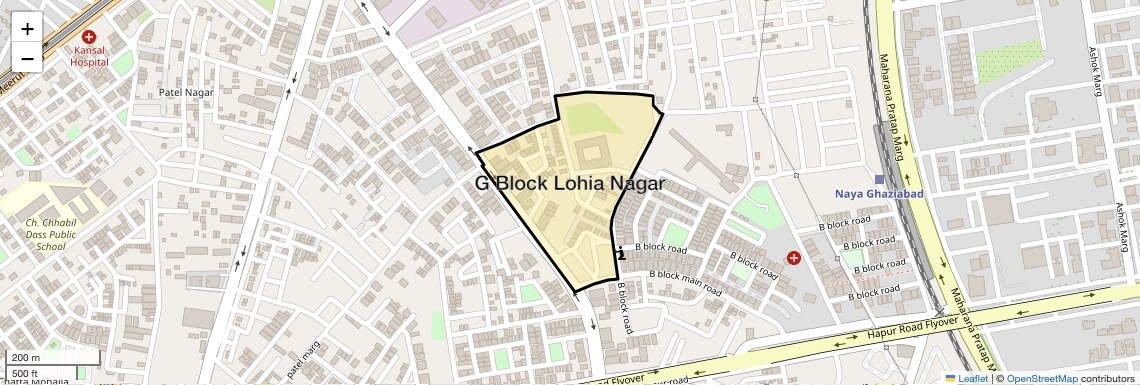 Location Map of G Block Lohia Nagar, Ghaziabad
