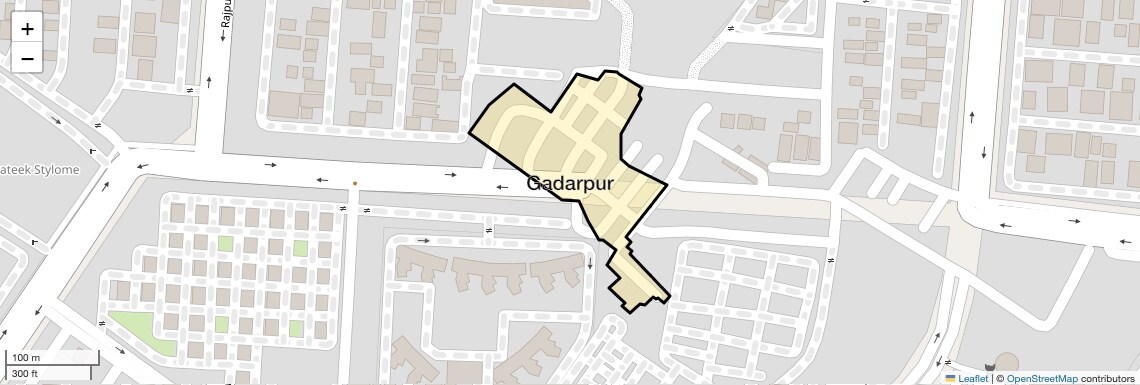 Location Map of Gadarpur, Noida
