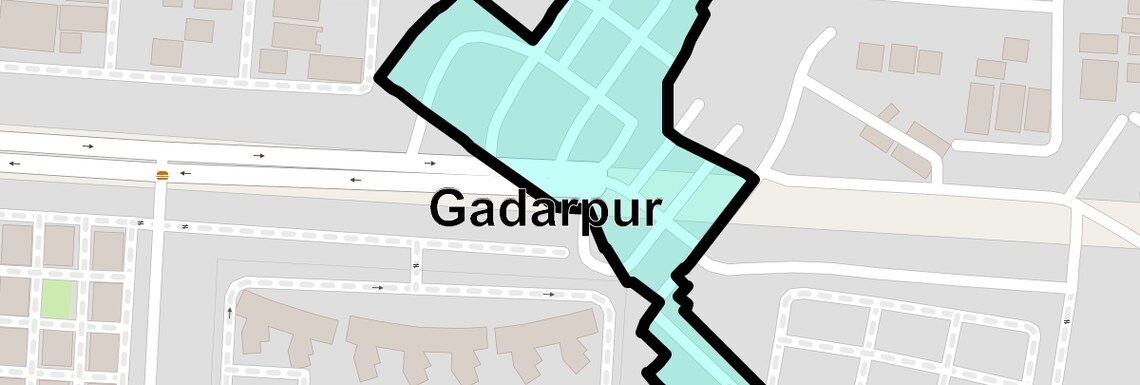 Location Map of Gadarpur, Noida