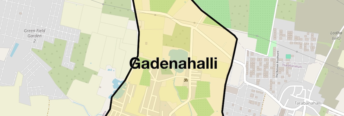 Location Map of Gadenahalli, Bangalore