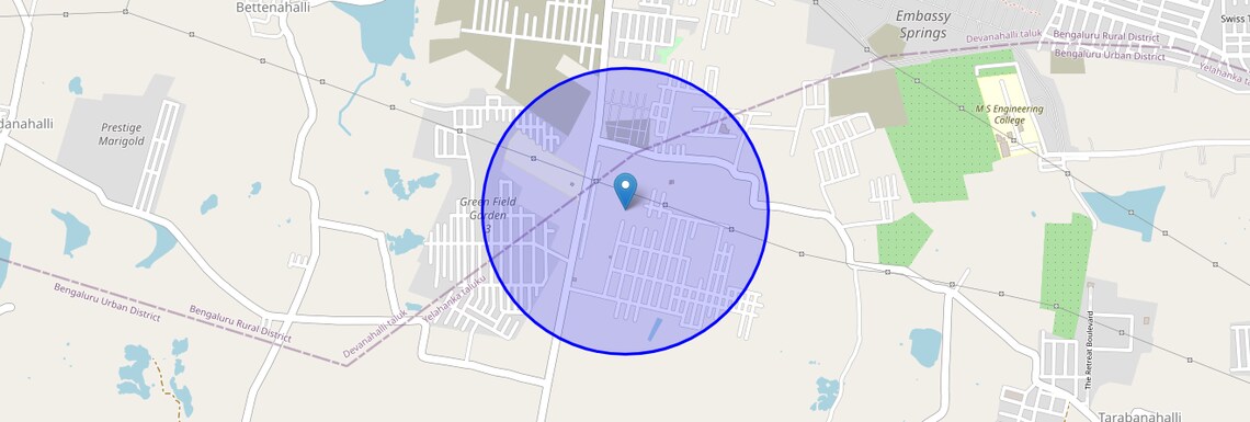 Location Map of Gadenahalli, Bangalore