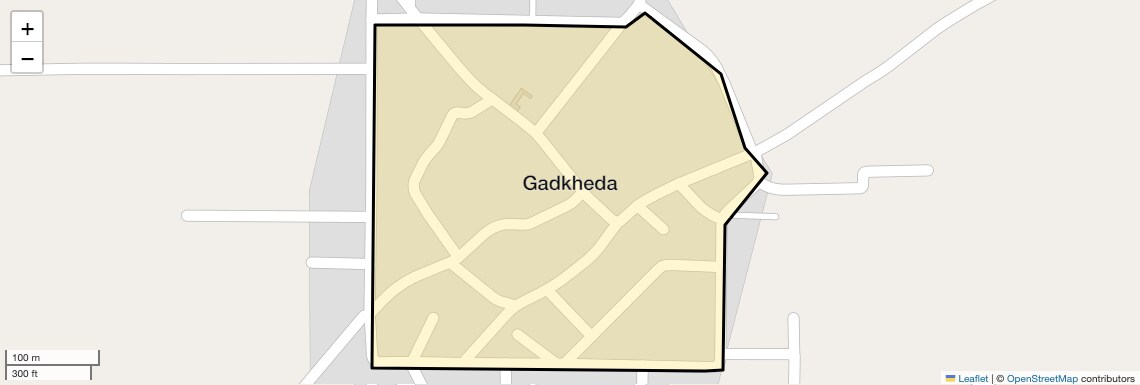 Location Map of Gadkheda, Faridabad