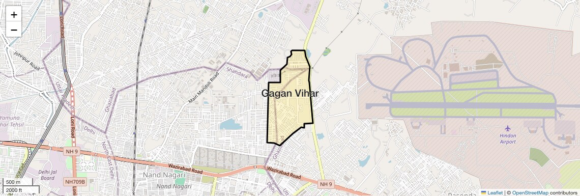Location Map of Gagan Vihar, Ghaziabad