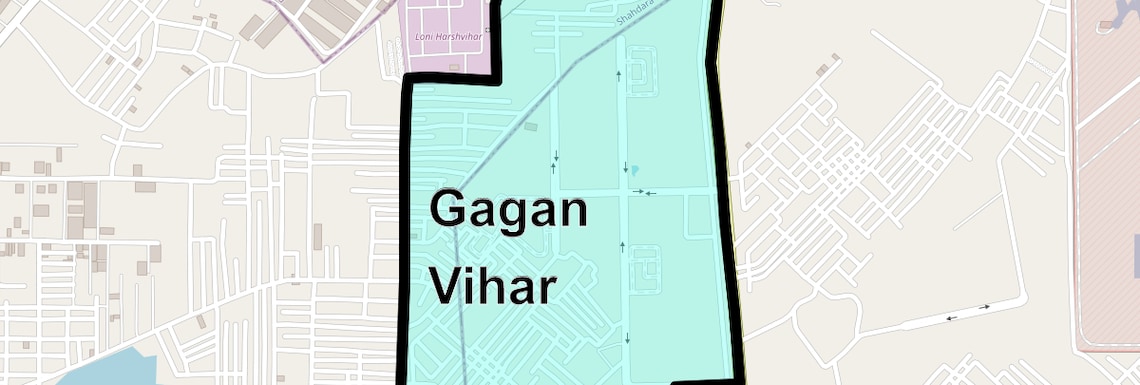 Location Map of Gagan Vihar, Ghaziabad