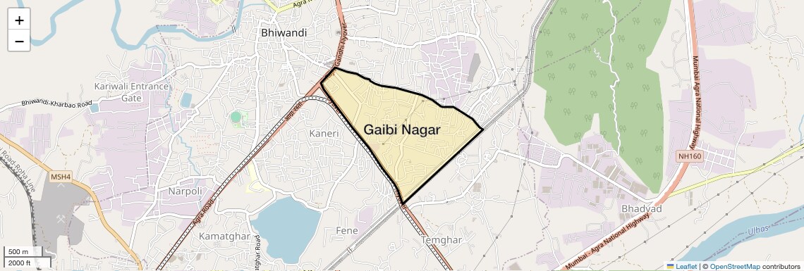 Location Map of Gaibi Nagar, Thane