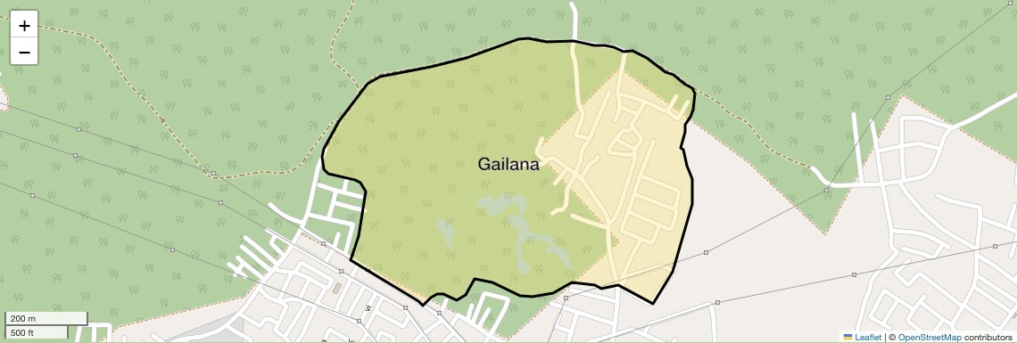Location Map of Gailana, Agra