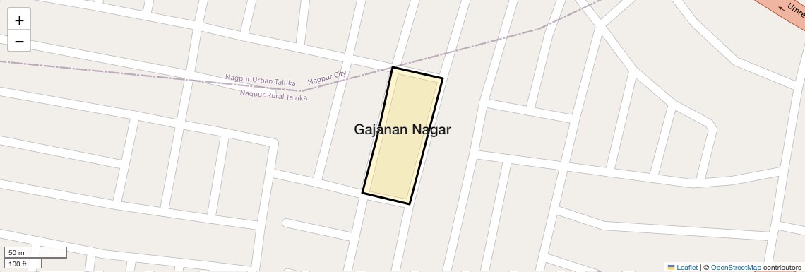 Location Map of Gajanan Nagar, Nagpur