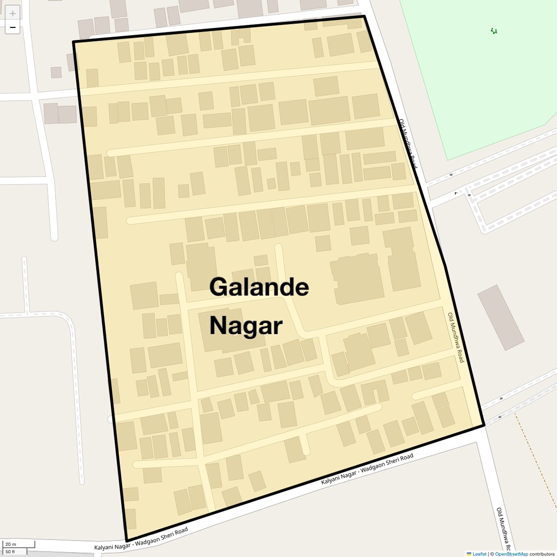 Location Map of Galande Nagar, Pune