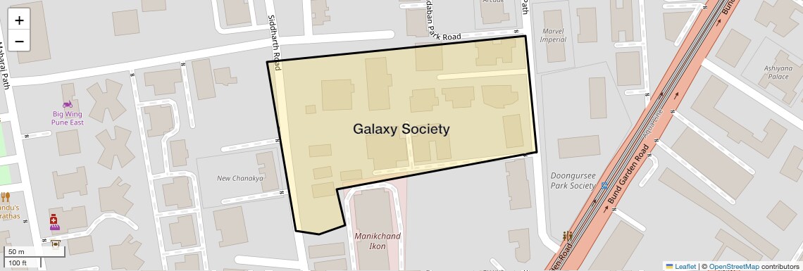 Location Map of Galaxy Society, Pune