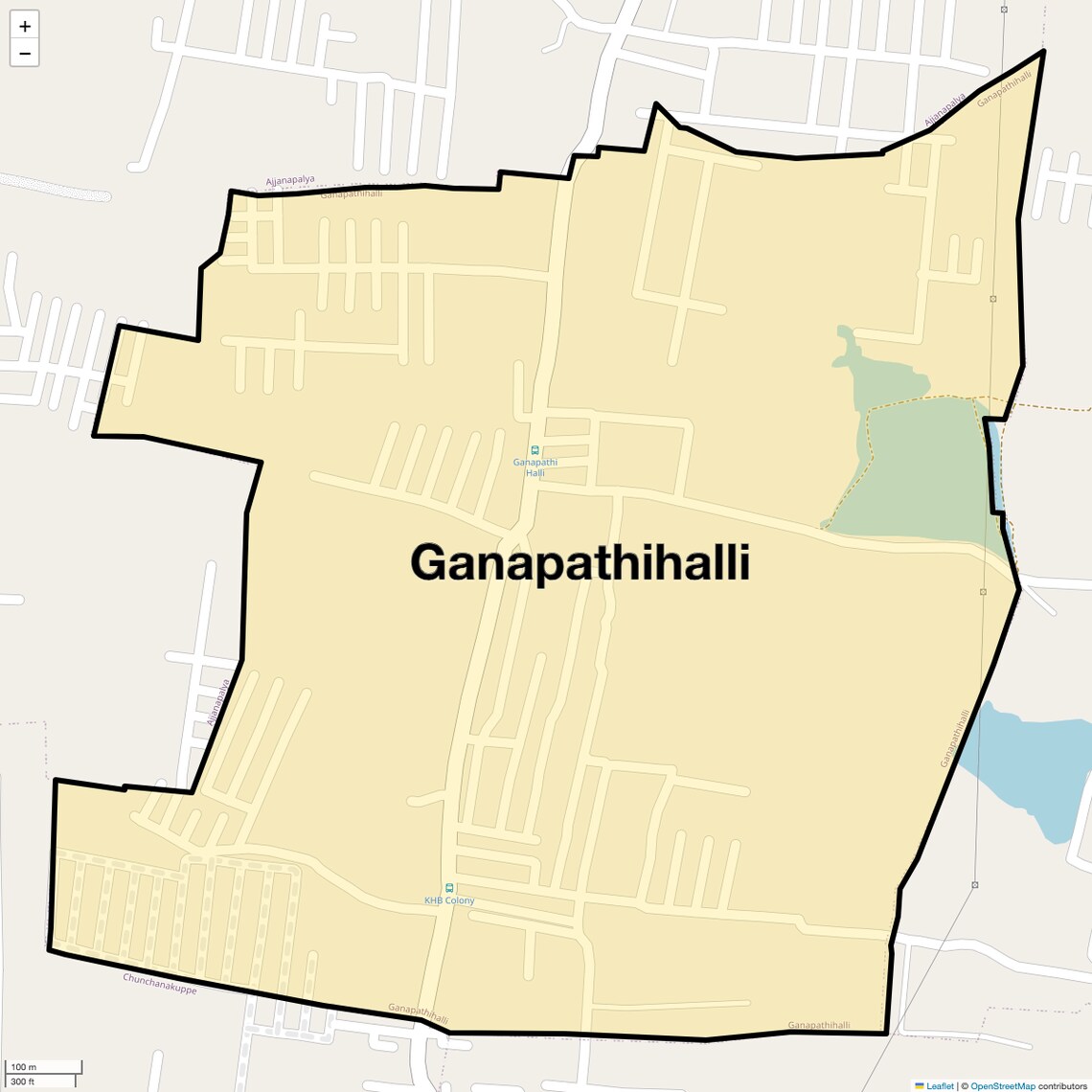 Location Map of Ganapathihalli, Bangalore