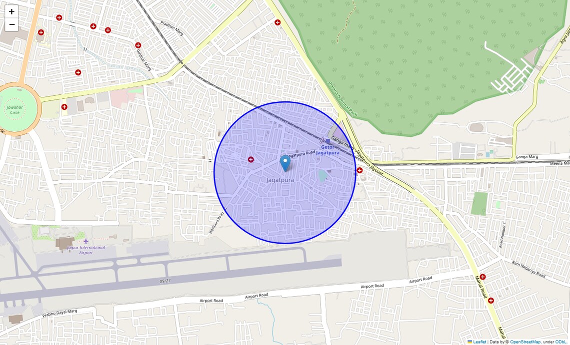 Location Map of Ganatpura, Jaipur