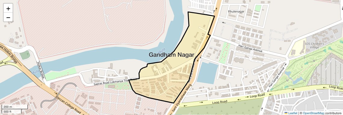 Location Map of Gandham Nagar, Pune