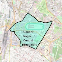 Gandhi Nagar Central Bangalore Map