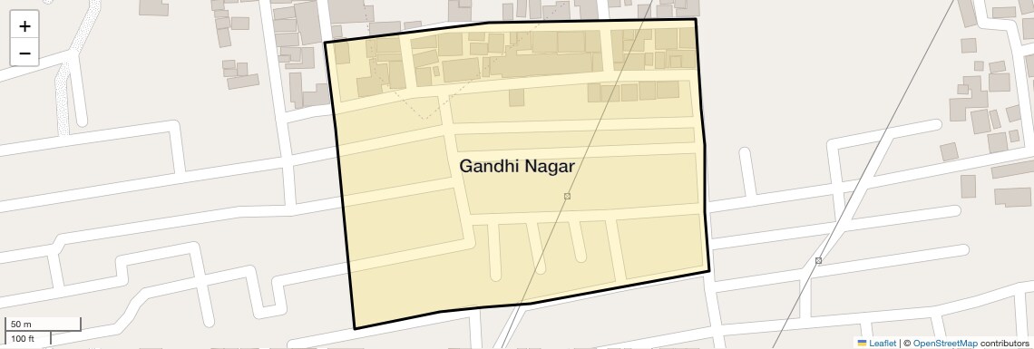 Location Map of Gandhi Nagar, Coimbatore