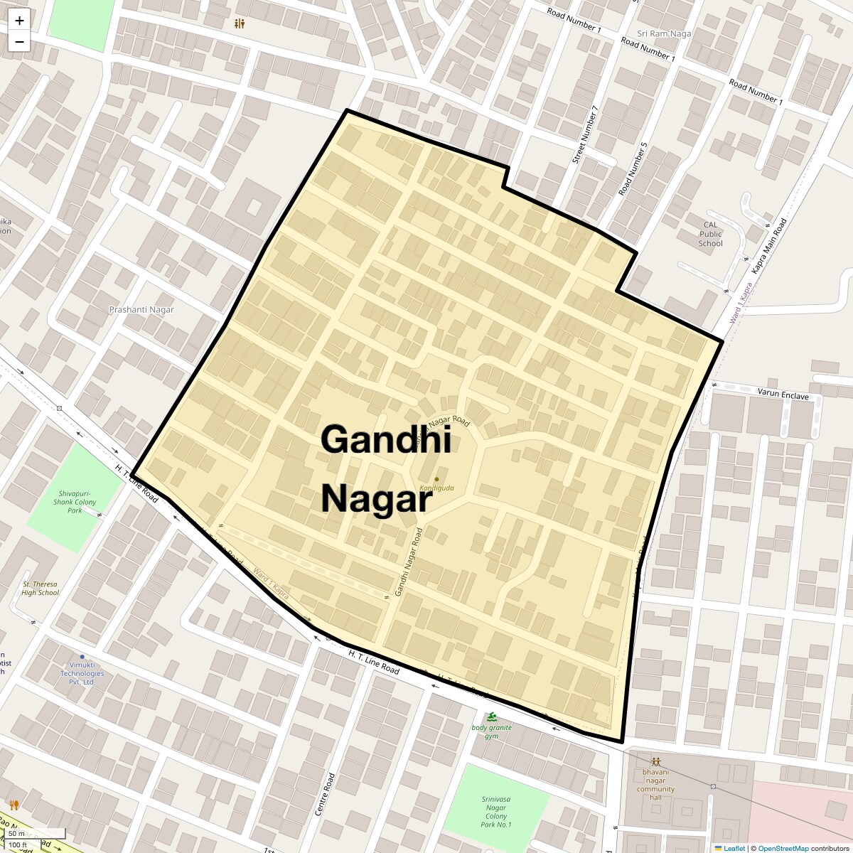Check Time Travel of Gandhi Nagar, Hyderabad