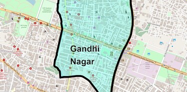 Location Map of Gandhi Nagar, Hyderabad