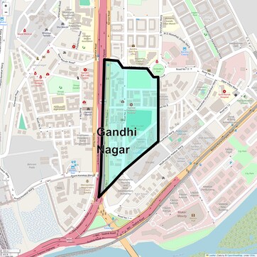 Location Map of Gandhi Nagar, Mumbai
