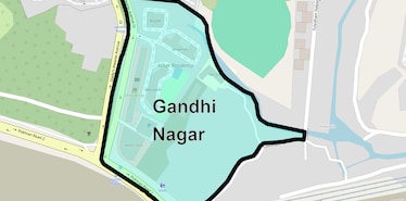 Location Map of Gandhi Nagar, Thane