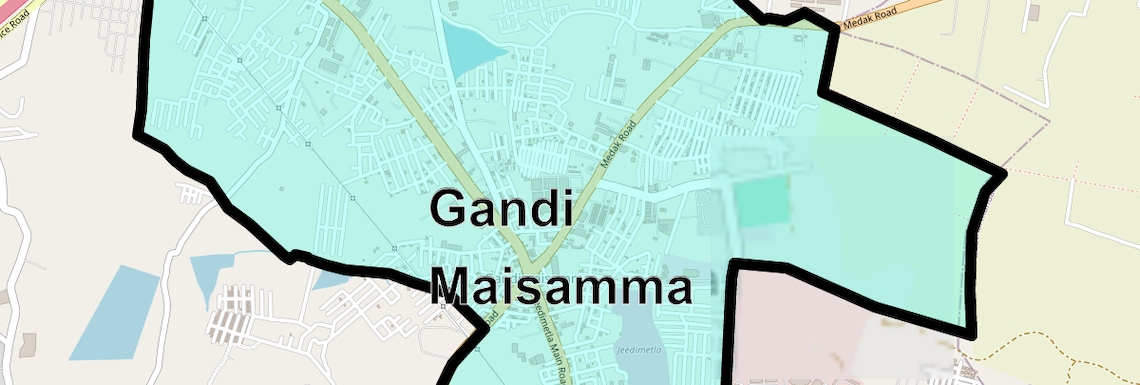Location Map of Gandi Maisamma, Hyderabad