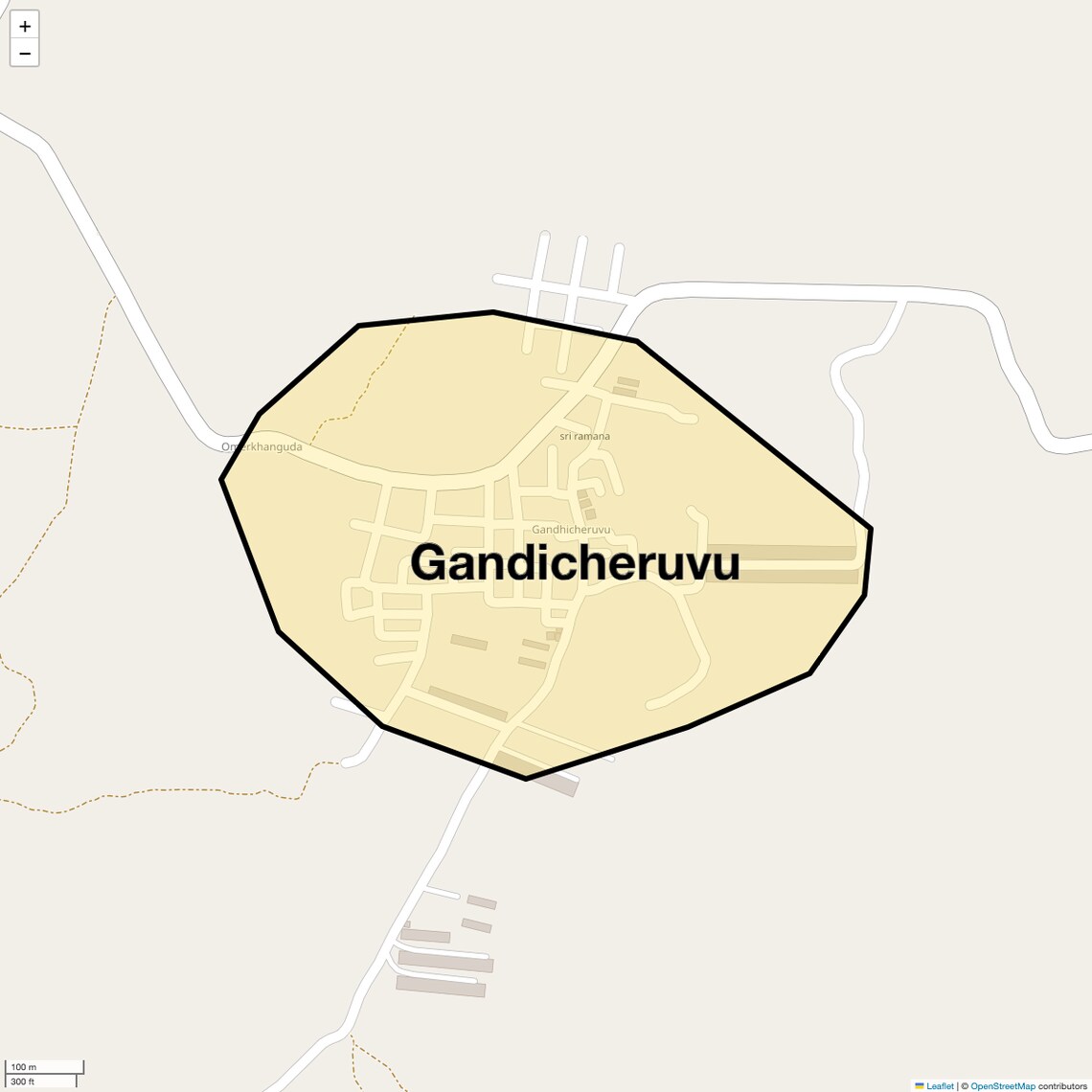 Location Map of Gandicheruvu, Hyderabad