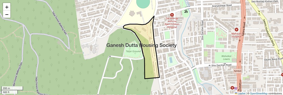Location Map of Ganesh Dutta Housing Society, Pune