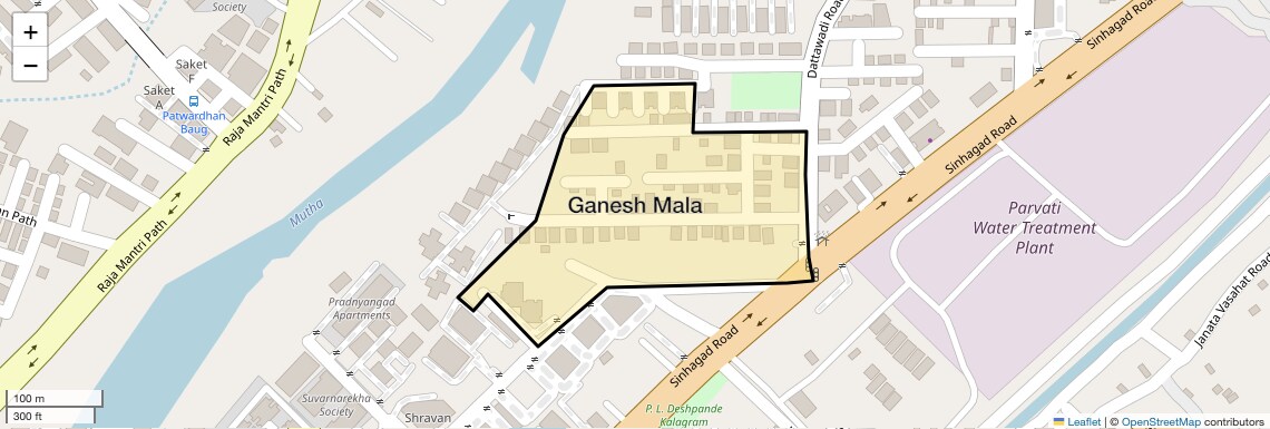 Location Map of Ganesh Mala, Pune