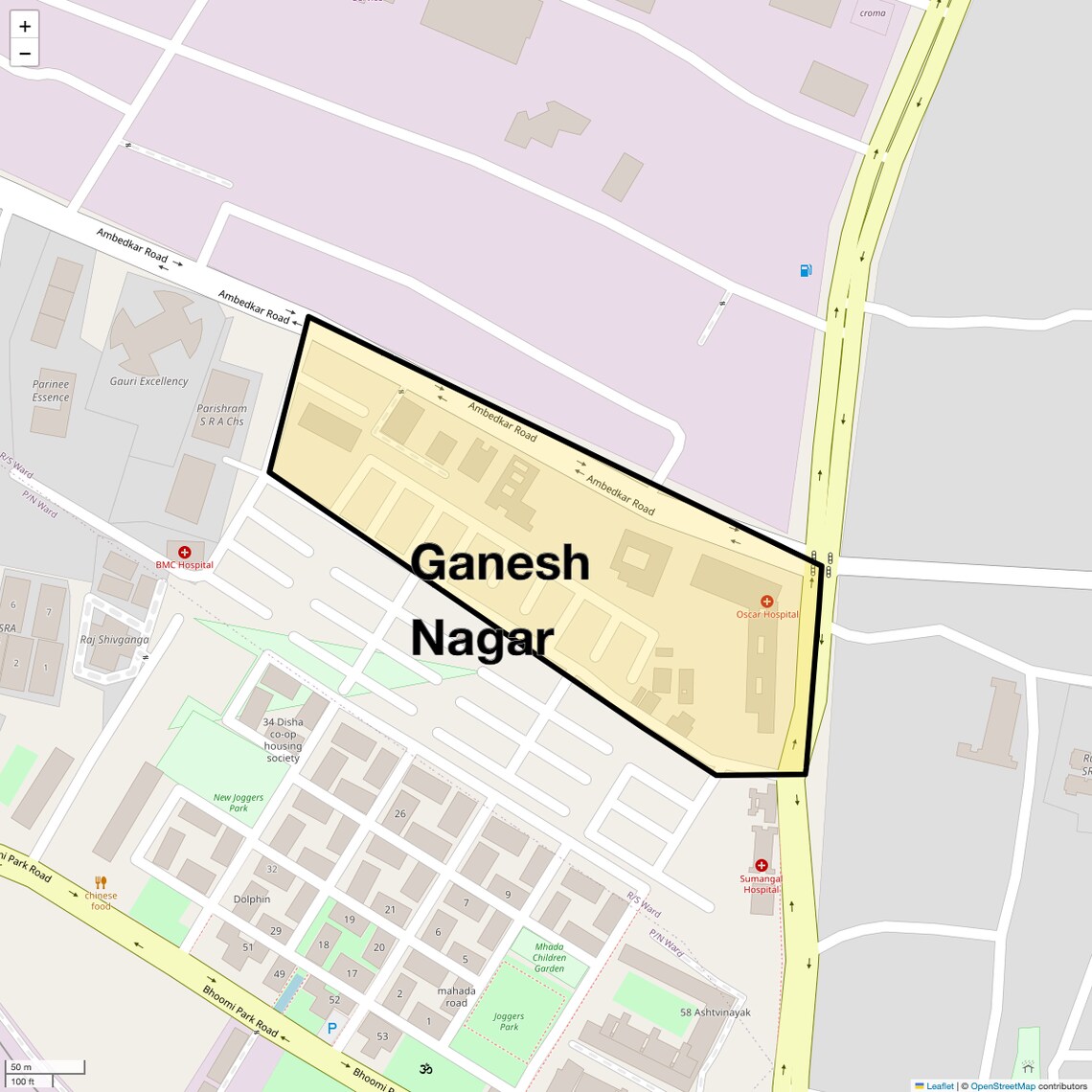 Location Map of Ganesh Nagar, Mumbai
