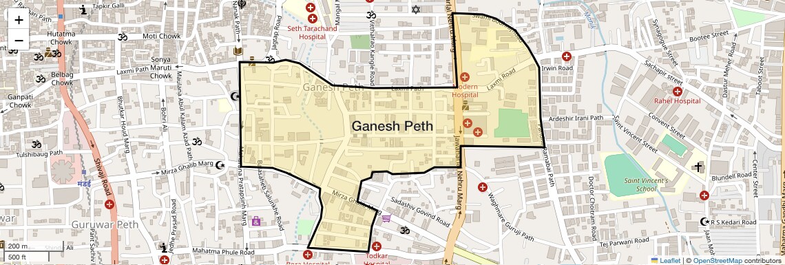 Location Map of Ganesh Peth, Pune