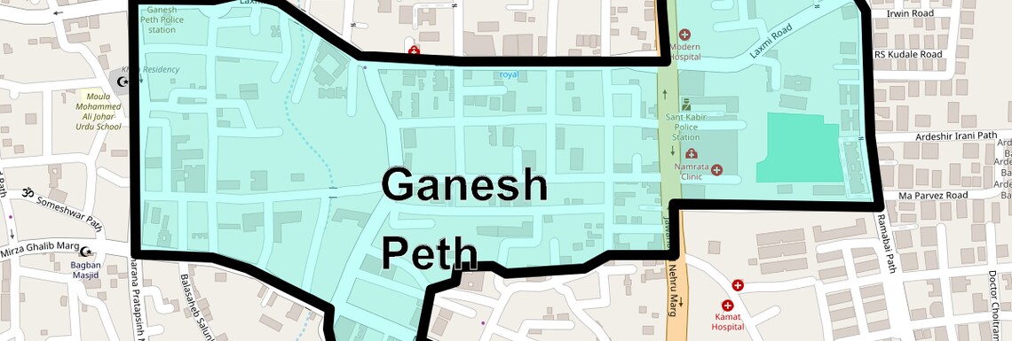 Location Map of Ganesh Peth, Pune