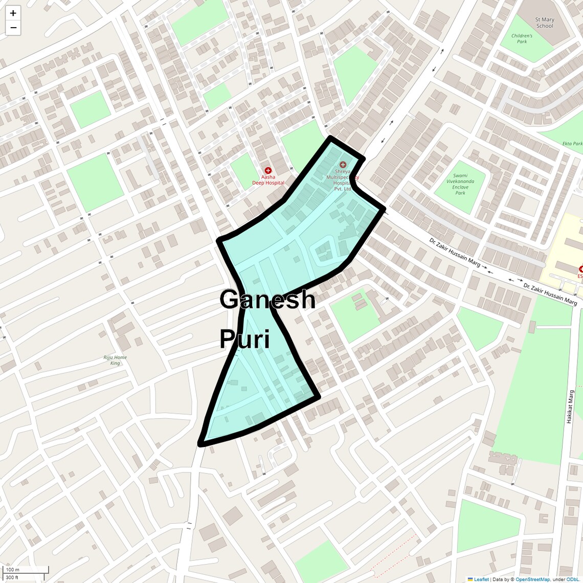 Location Map of Ganesh Puri, Ghaziabad