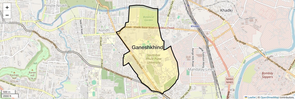 Location Map of Ganeshkhind, Pune