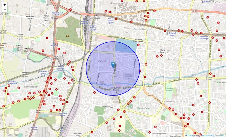 Location Map of Ganeshpeth Colony