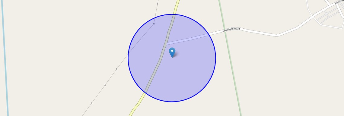 Location Map of Ganeshpur, Meerut