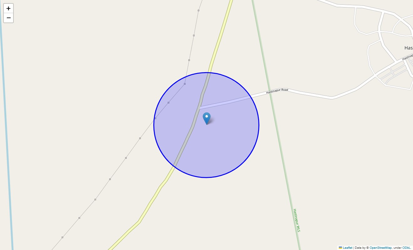 Location Map of Ganeshpur, Meerut