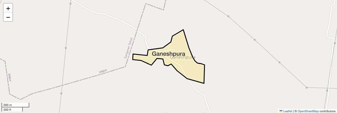 Location Map of Ganeshpura, Jaipur