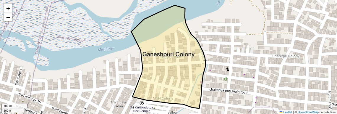 Location Map of Ganeshpuri Colony, Hyderabad