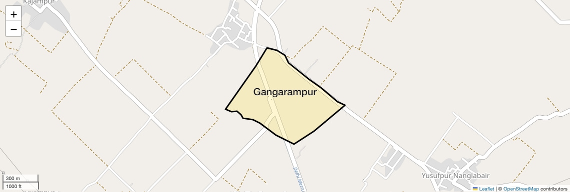 Location Map of Gangarampur, Ghaziabad