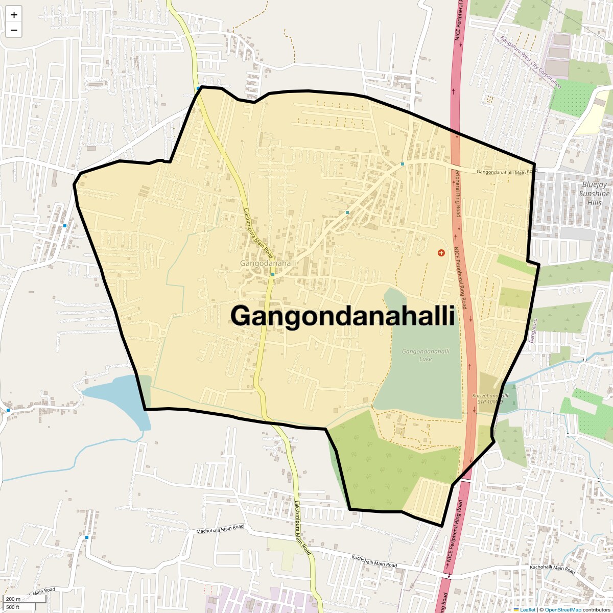 Gangondanahalli Map