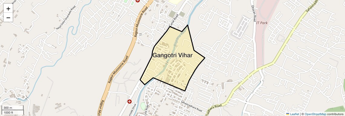 Location Map of Gangotri Vihar, Dehradun