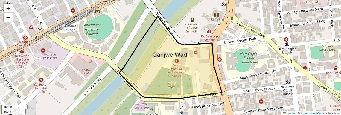 Location Map of Ganjwe Wadi, Pune