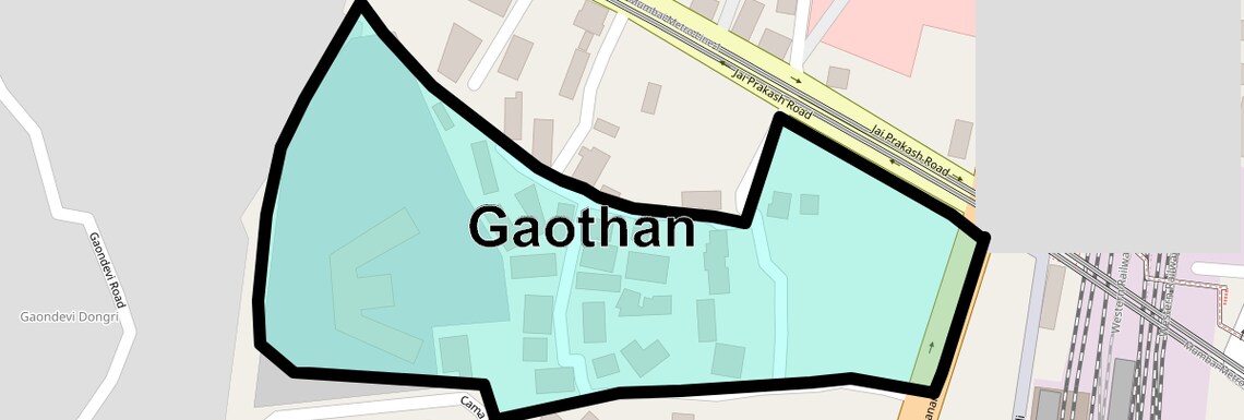 Location Map of Gaothan, Mumbai