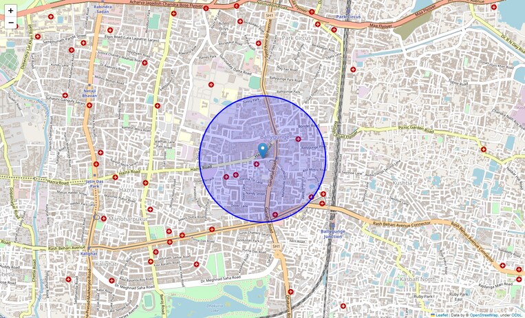 Location Map of Garcha Road
