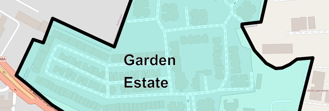 Location Map of Garden Estate, Gurgaon