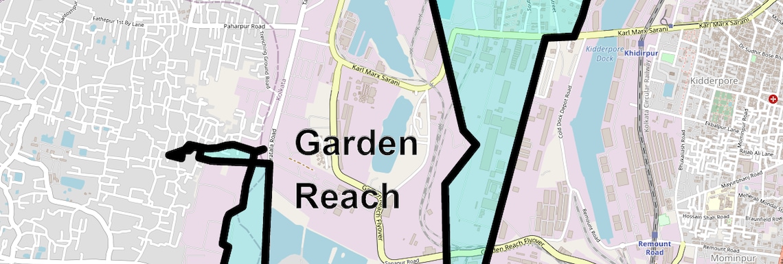 Location Map of Garden Reach, Kolkata
